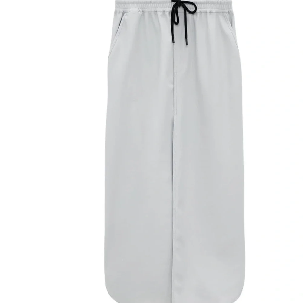 Zara Light Gray Midi Skirt